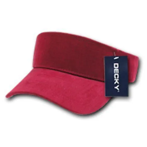 1 Dozen Blank Decky Golf Sports Sun Summer Visors Cotton Wholesale Lots!
