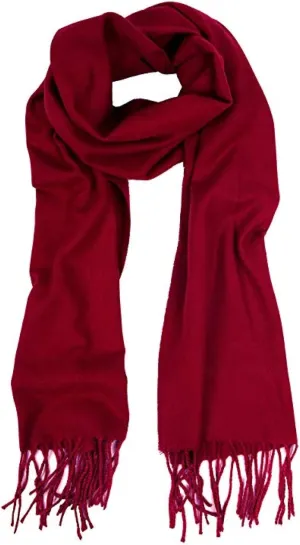 Cashmere Feel Winter Solid Color Scarf for women or men
