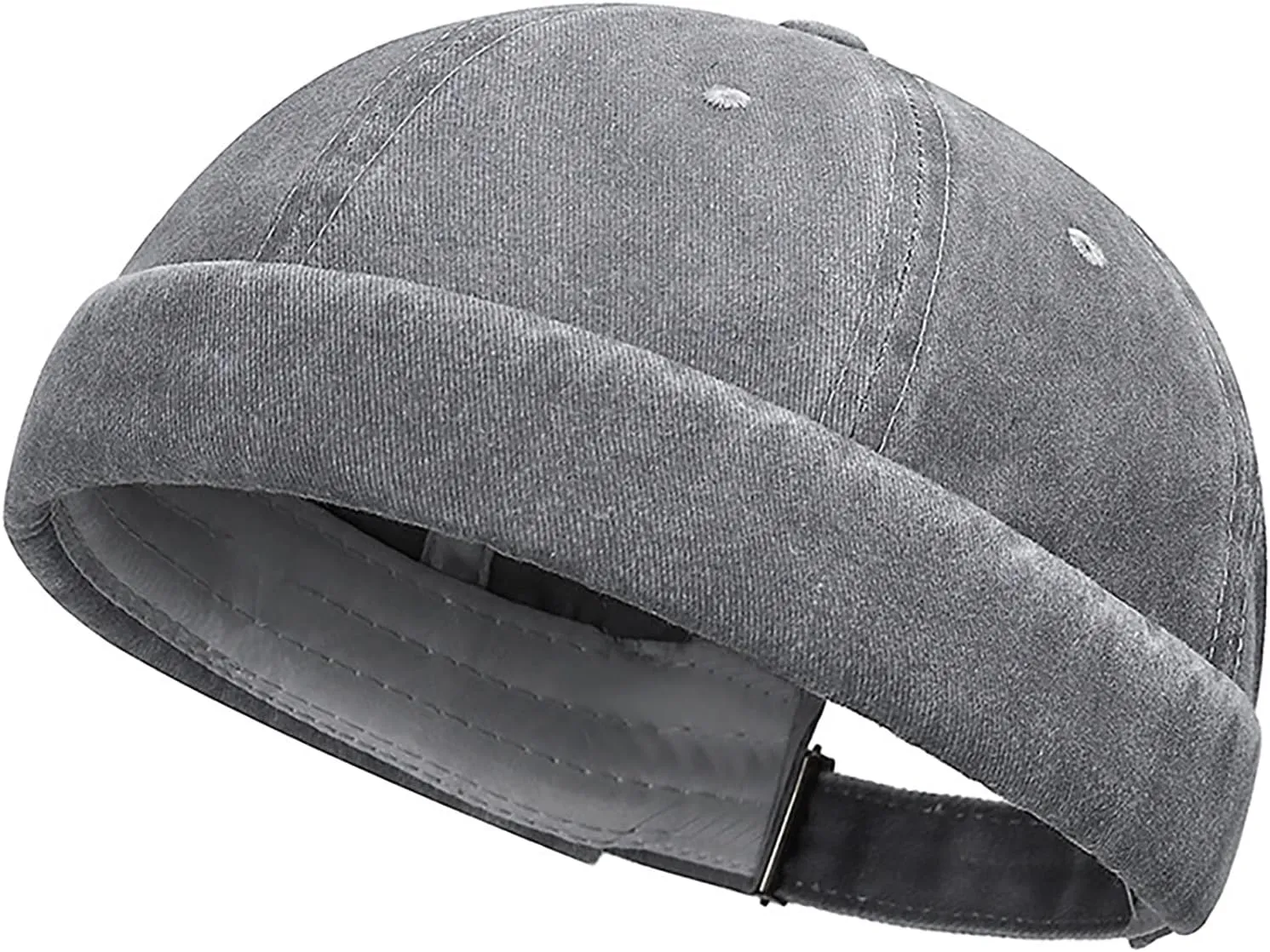 Classic Vintage Sailor Brimless Docker Cap, No Brim Beanie Hat for Mens