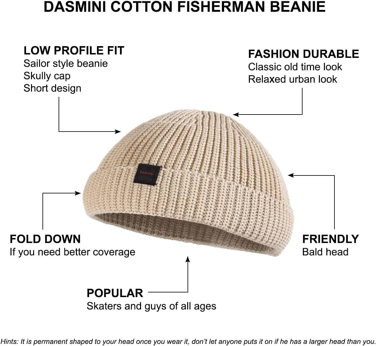Fisherman Beanie Hats for Men Women,Knit Trawler Skull Cap,Watch Cap,Spring Fall Winter Warm Short Hats
