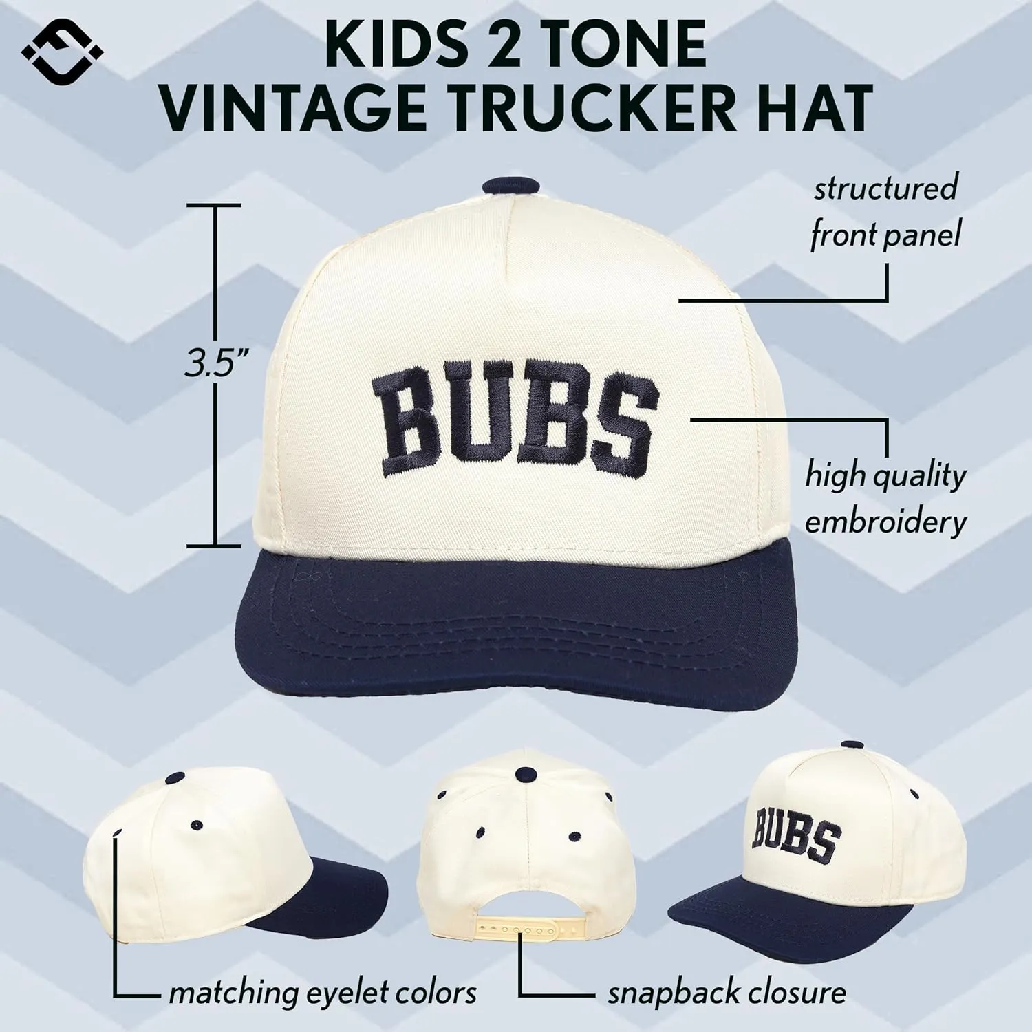 Funky Junque Premium Kids Trucker Hat Vintage Snapback Baseball Cap - Toddler Designs, Infant Sizes