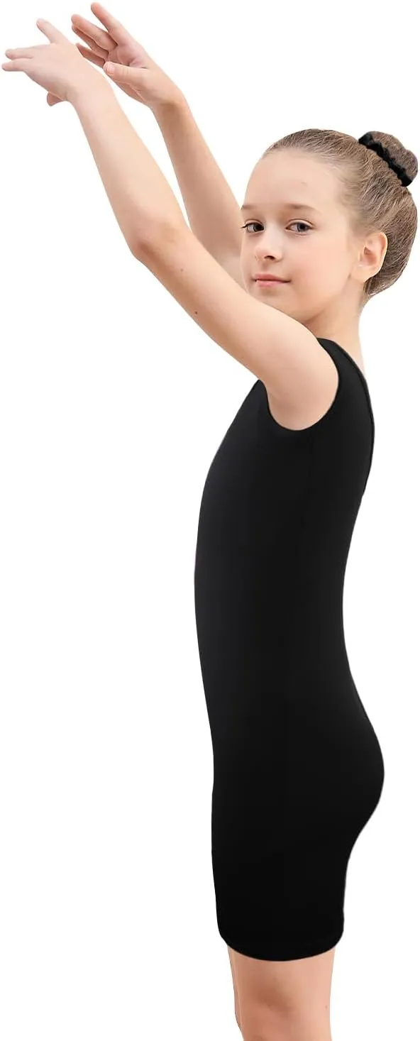 HOZIY Gymnastics Leotards for Girls with Shorts Biketards Dance Tumbling Outfits Matching Scrunchies 1-12 Years Old