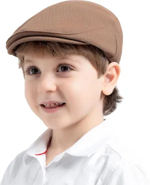 Jastore Kids Vintage Newsboy Cap Toddler Tweed Beret Hat Cabbie Hat Little Kids Driver Cap Ivy Gatsby Cap