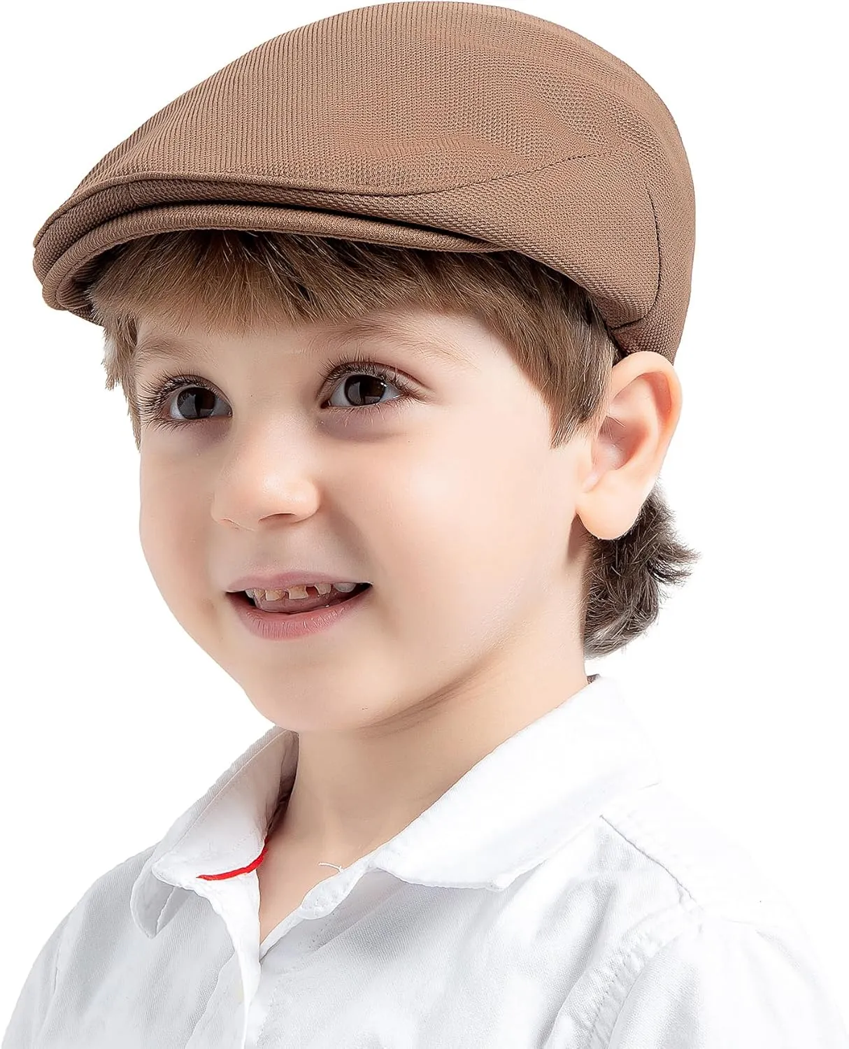 Jastore Kids Vintage Newsboy Cap Toddler Tweed Beret Hat Cabbie Hat Little Kids Driver Cap Ivy Gatsby Cap