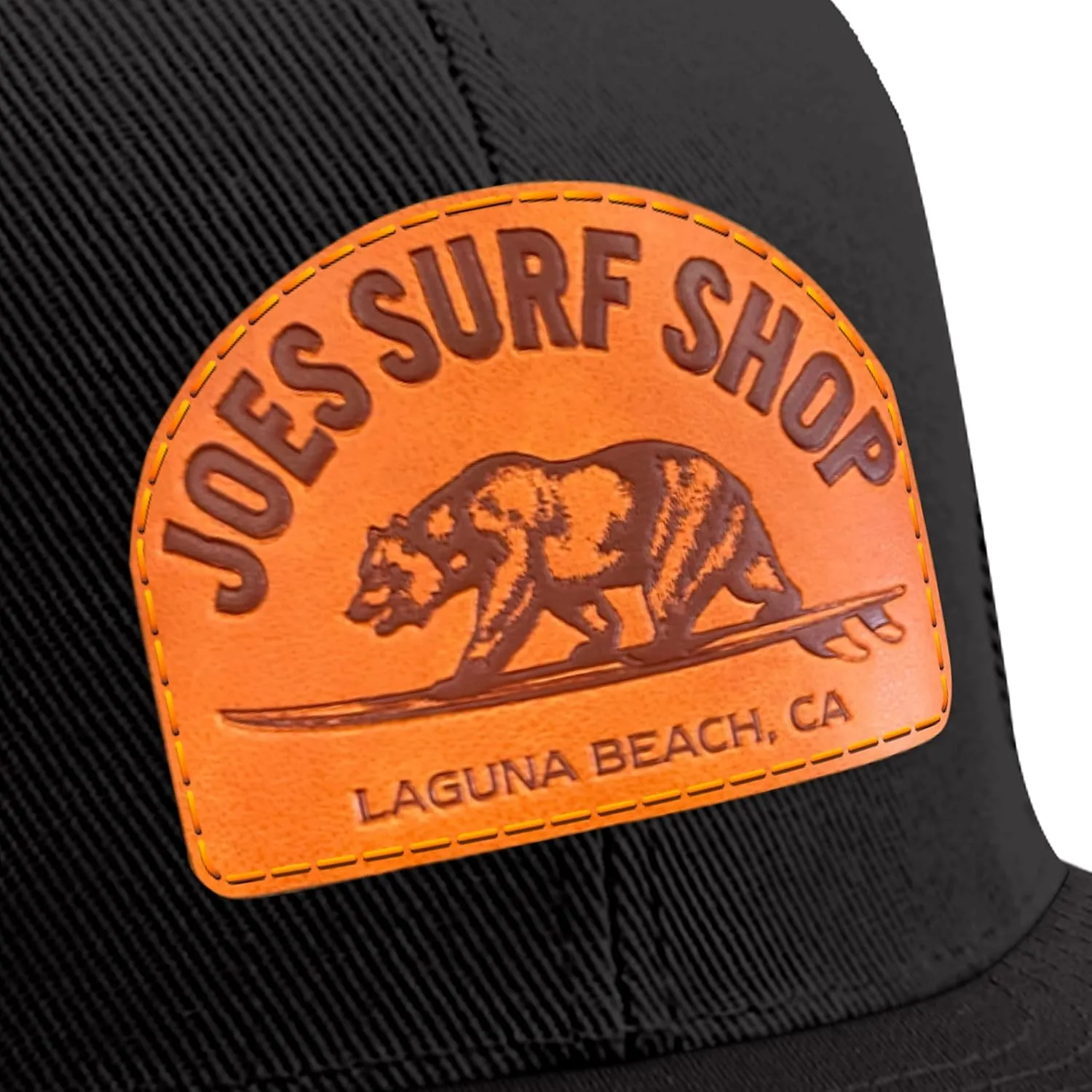 Joe's Surf Shop Surfing Bear Flat Bill Snapback Trucker Hat