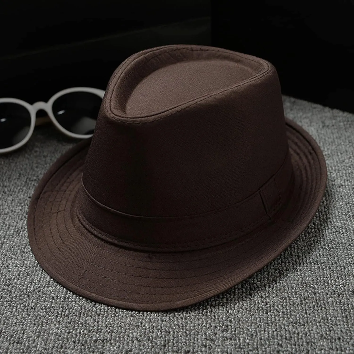 Mens Classic Fedora Hat Unisex Fedora Hats for Men Sun Hat 1920s Panama Fedora Hat Cap for Men