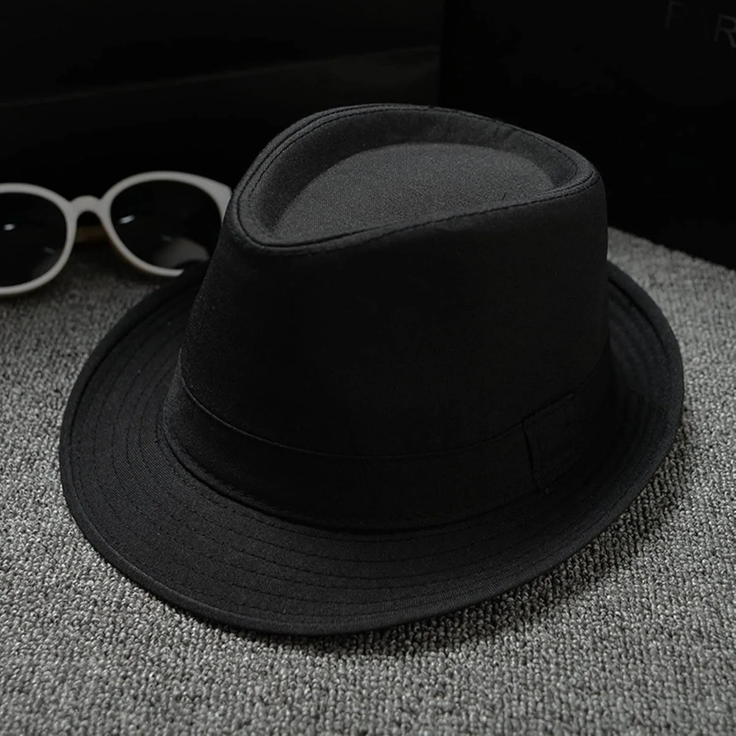 Mens Classic Fedora Hat Unisex Fedora Hats for Men Sun Hat 1920s Panama Fedora Hat Cap for Men