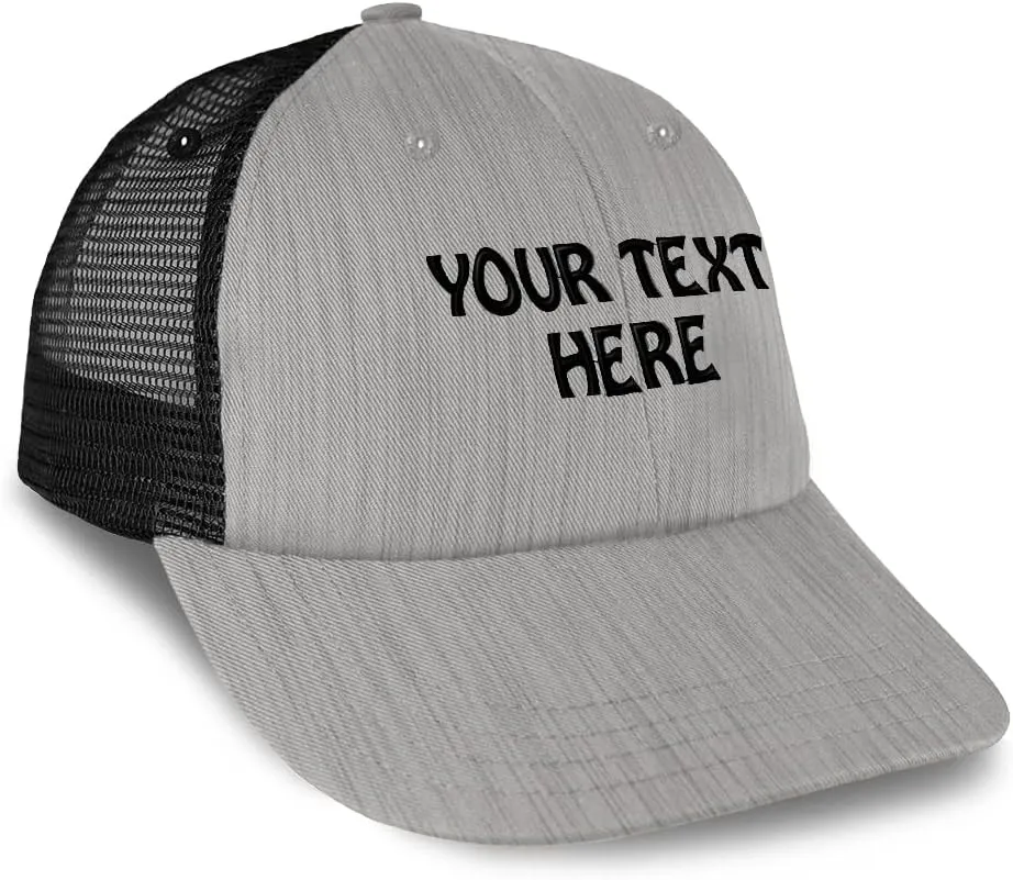 Mesh Trucker Hat Baseball Cap Custom Personalized Text Dad Hats for Men & Women