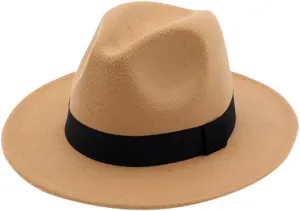 Panama Fedora Hats for Woman Man Classic Wide Brim Panama Hat Jazz Hat with Belt Buckle for Women Men Independence Day