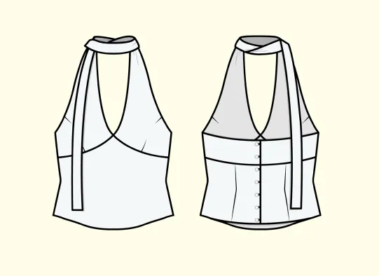 PDF Pattern - Halter Top | Puff and Pencil