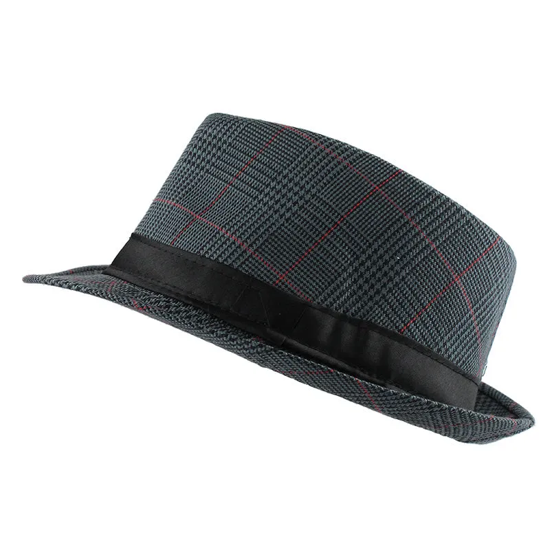 Plaid Straw Sun Hat