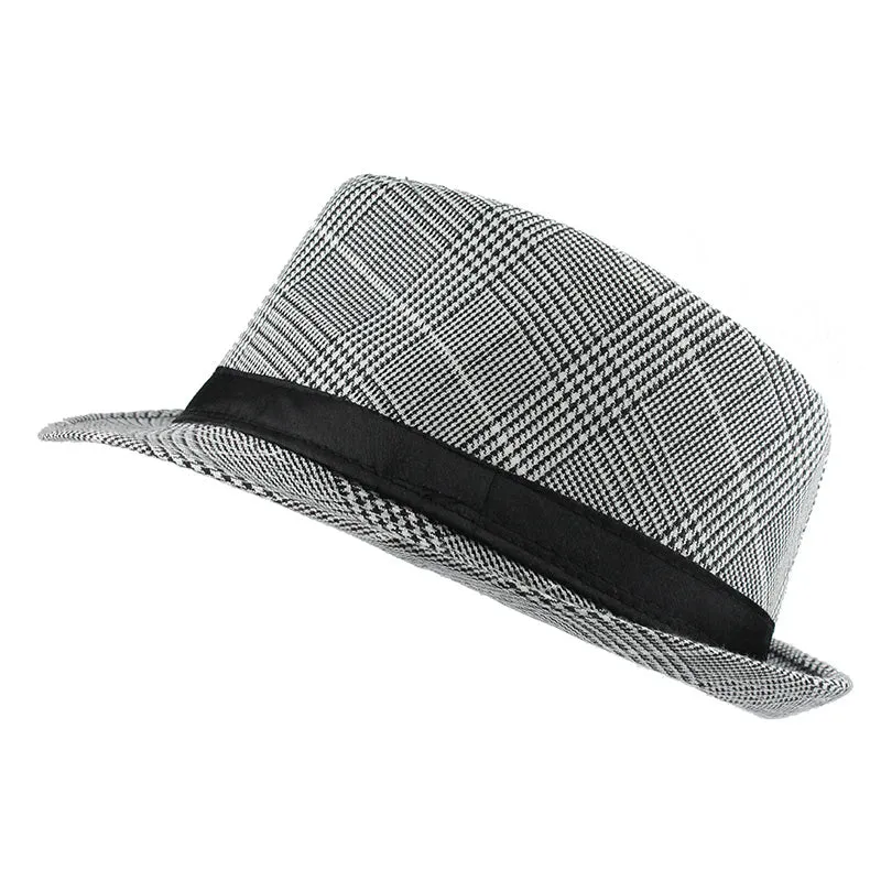 Plaid Straw Sun Hat
