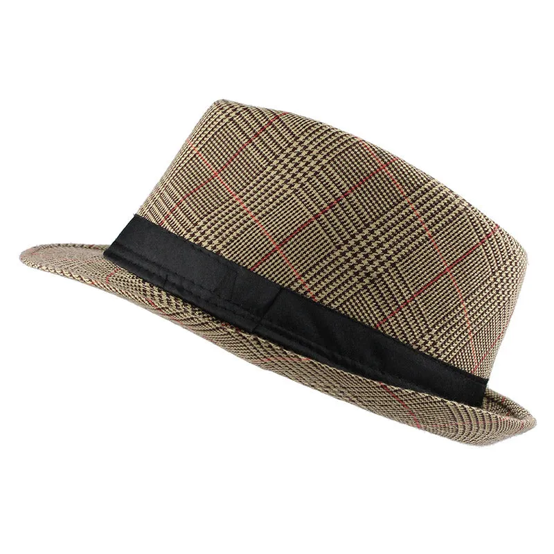 Plaid Straw Sun Hat