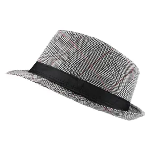 Plaid Straw Sun Hat