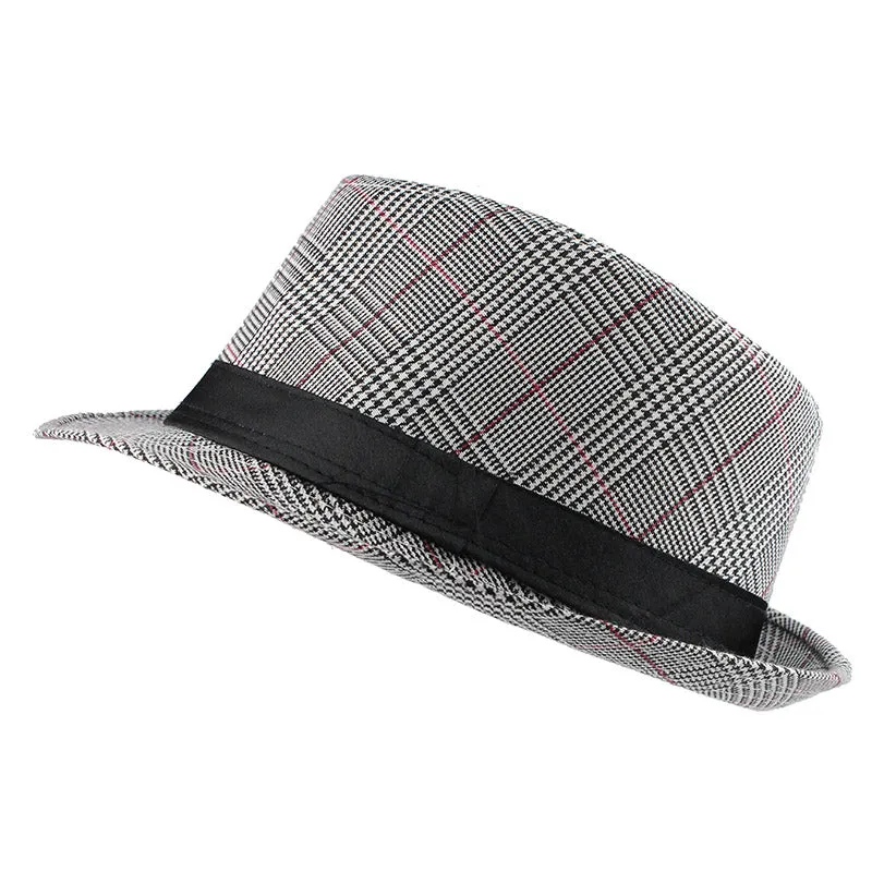 Plaid Straw Sun Hat