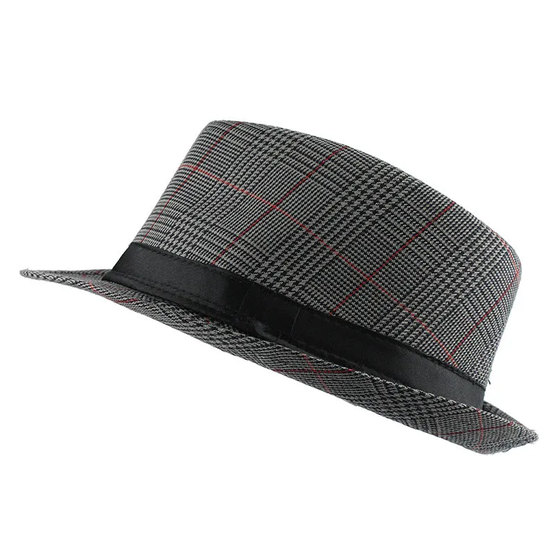 Plaid Straw Sun Hat