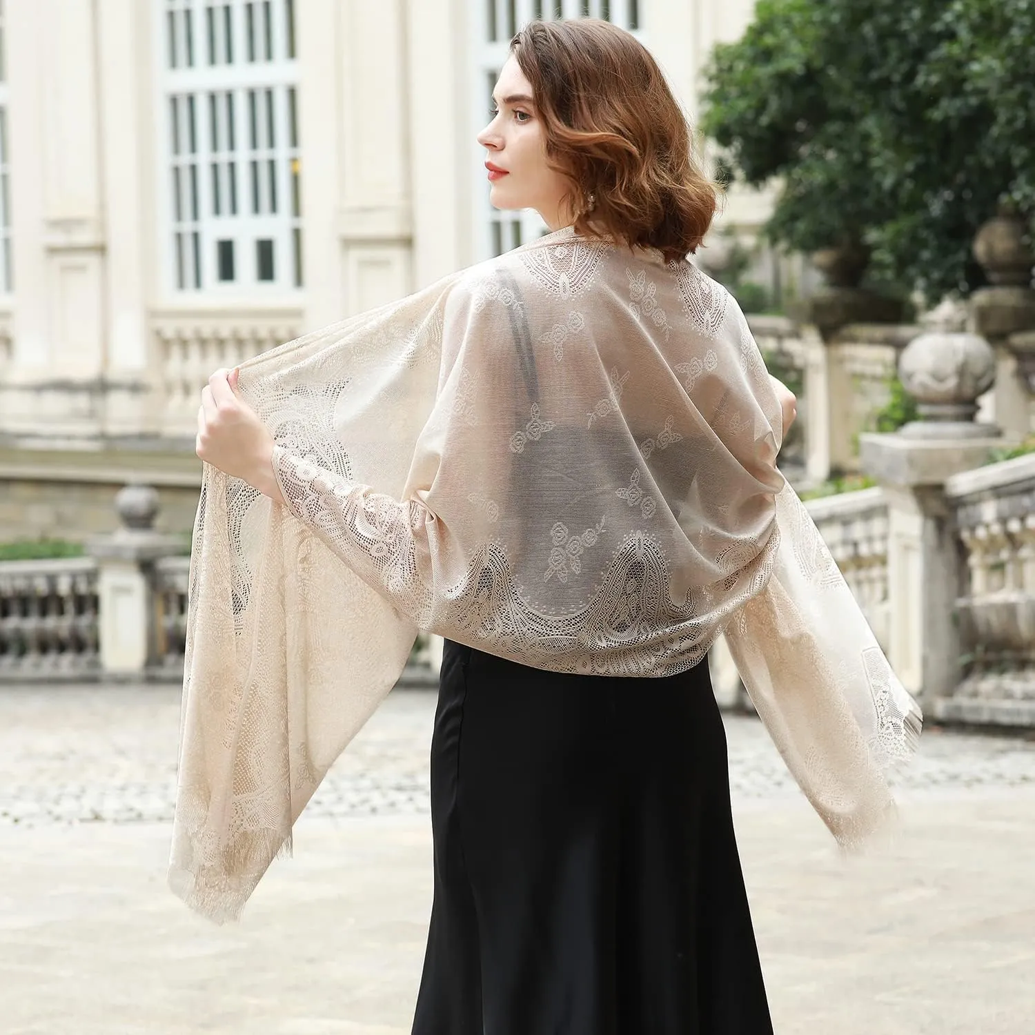 RIIQIICHY Shawls and Wraps for Evening Dresses Scarfs for Women Pashmina Wedding Formal Shawl