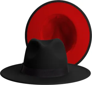SAJUZEN Womens & Mens Fedora Hats, Wide Brim Fedora Hats for Women Men