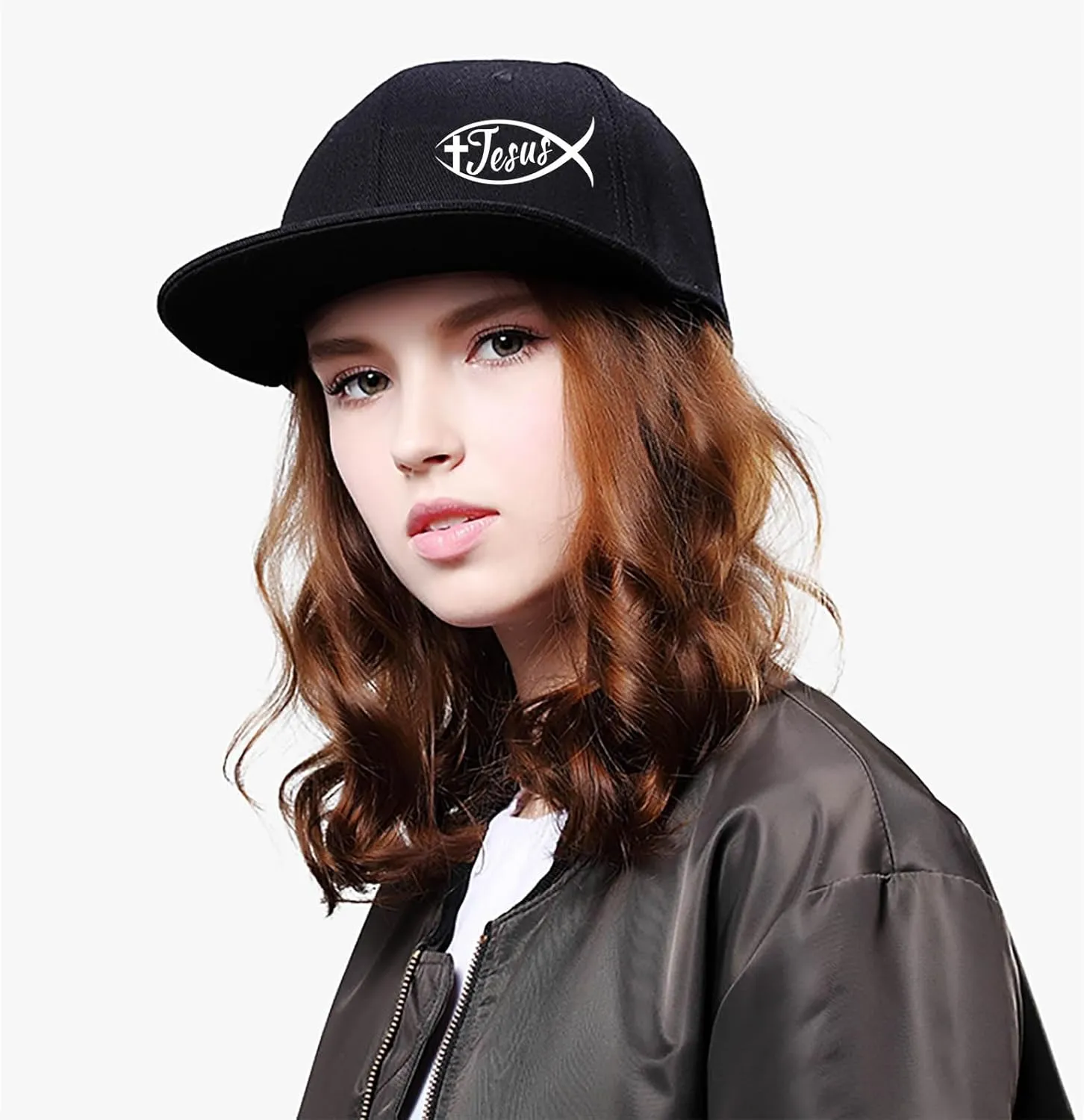Snapback Hats for Men Flat Bill Hats for Men Fitted Hat Black Baseball Hats Hip Hop Caps