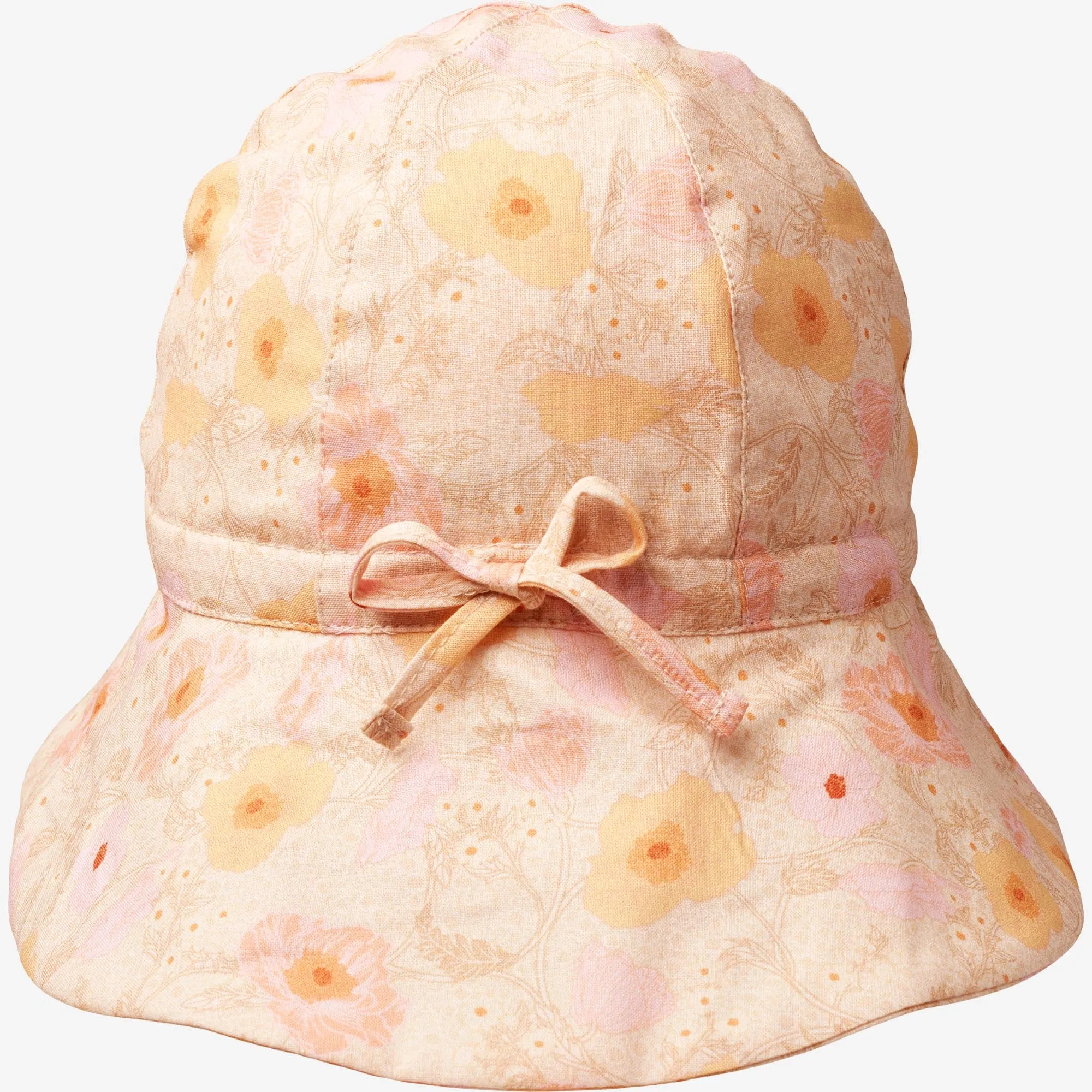 Sun Hat Chloè - alabaster flower bobbles