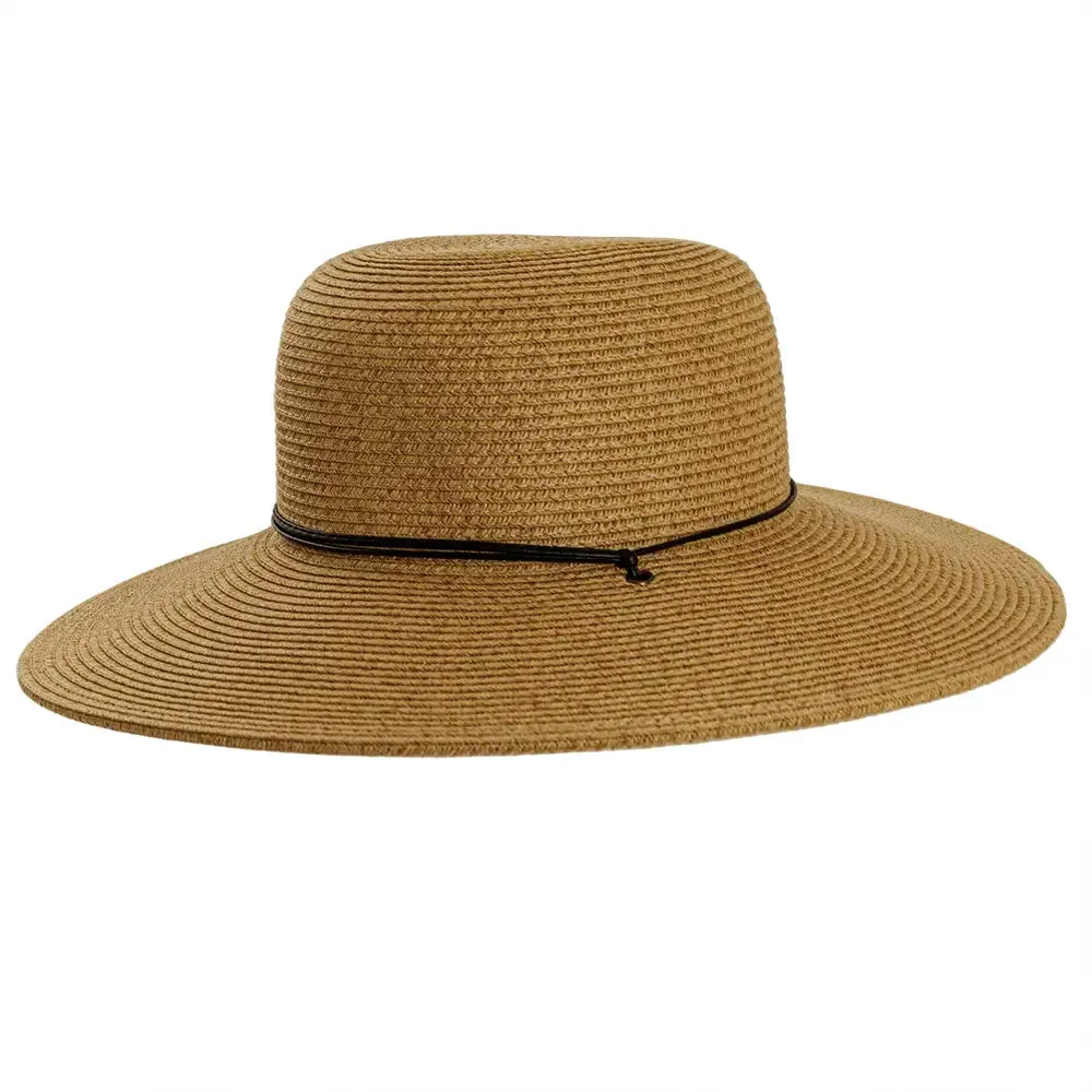 Trevi | Womens Wide Brim Straw Sun Hat