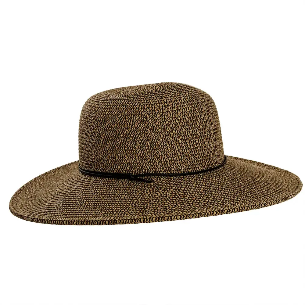Trevi | Womens Wide Brim Straw Sun Hat
