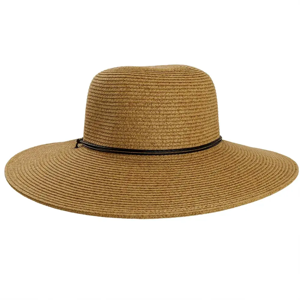 Trevi | Womens Wide Brim Straw Sun Hat