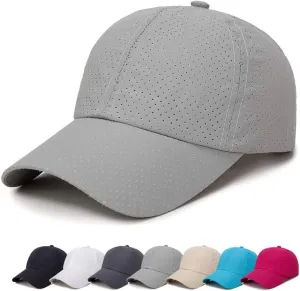 YuMENo Summer Mesh Baseball Cap Breathable Quick Dry Sports Running Trucker Hat for Men Women